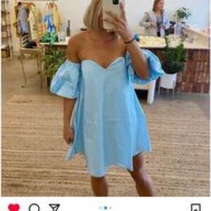 Blue boutique dress- worn once for maybe 3 hours. (idk why my pic is blurry)